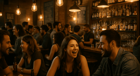 Bar animado na zona leste